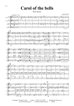 Carol of the Bells - Pentatonix style - Brass Quartet