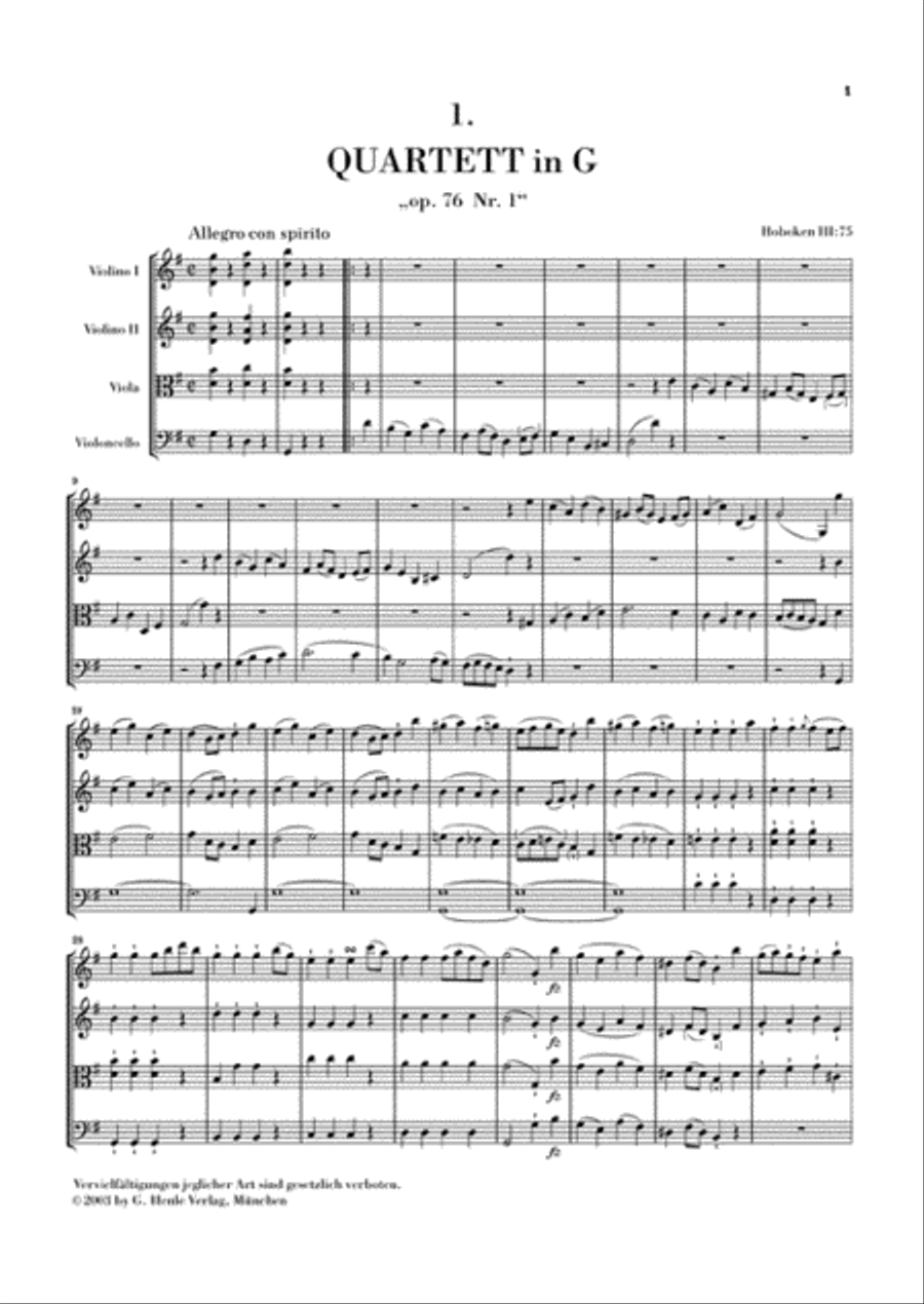 Joseph Haydn: The String Quartets - 12 Volumes In A Slipcase String Quartet scores gallery preview page 4