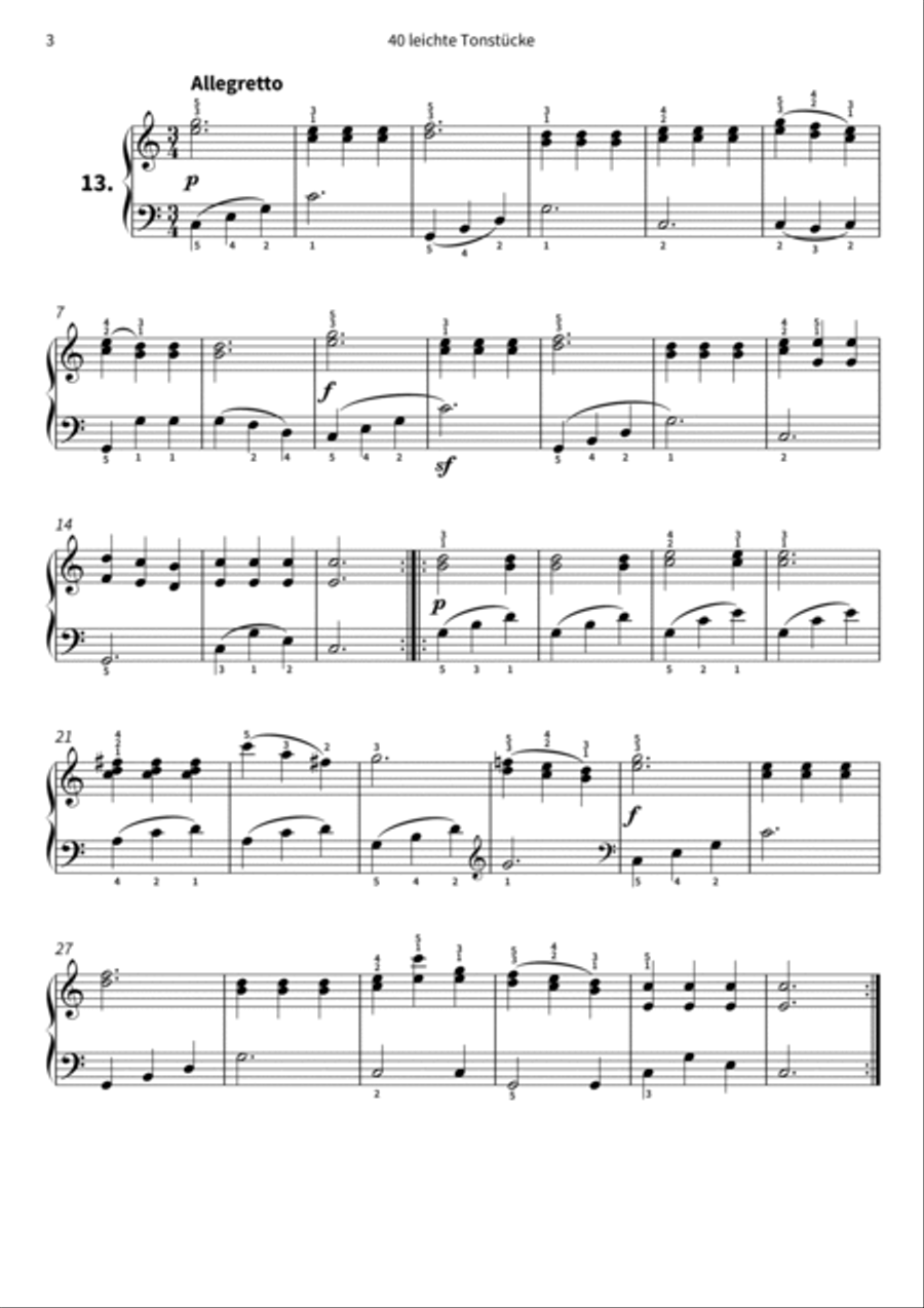 40 leichte Tonstucke Piano scores gallery preview page 5
