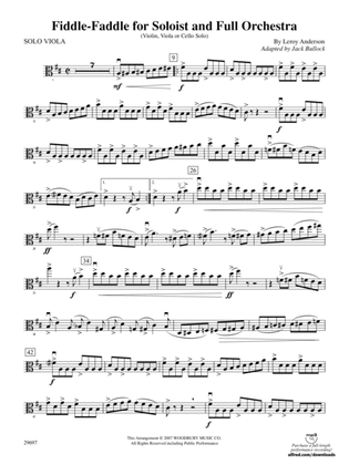Fiddle-Faddle for Soloist and Full Orchestra: Solo Viola