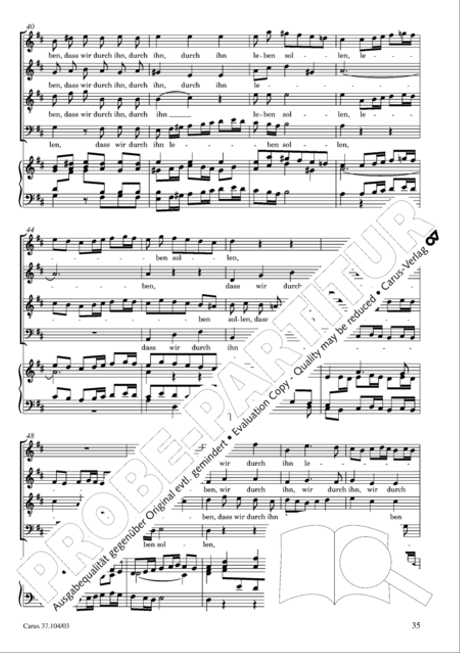 Ein Lammlein geht und tragt die Schuld 4-Part scores gallery preview page 36