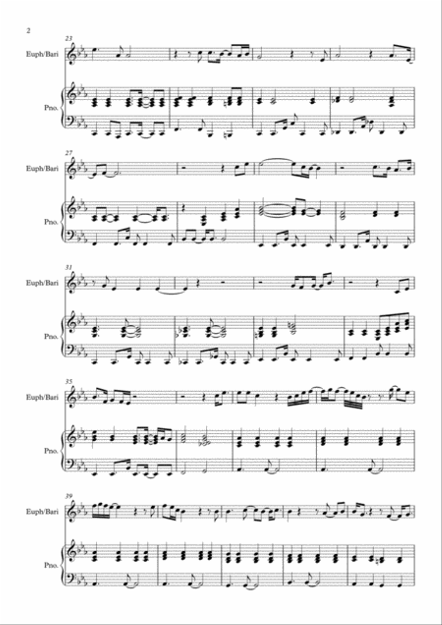 He Ain't Heavy, He's My Brother Brass Duet scores gallery preview page 2