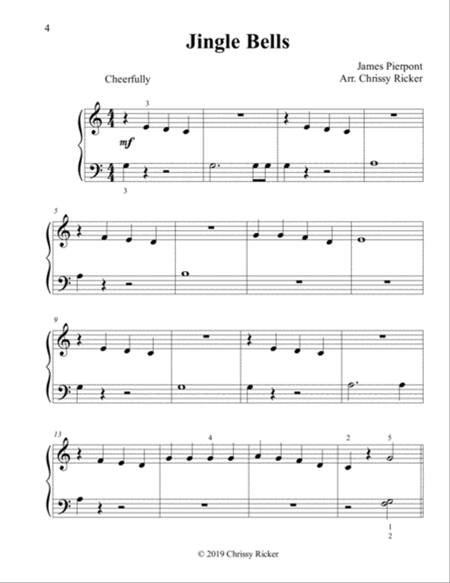 Easy Christmas Favorites - 9 Arrangements for Elementary Piano Easy Piano scores gallery preview page 4