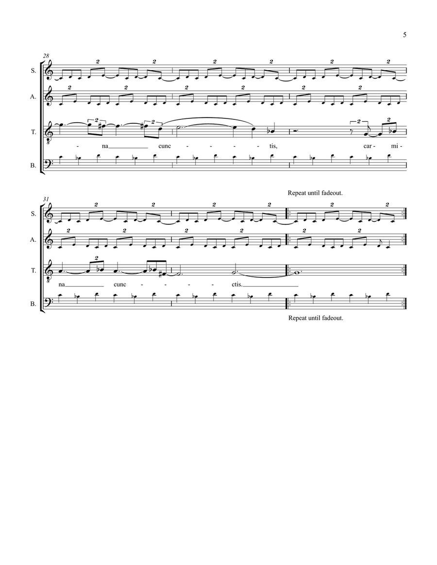 Nouvelle Chant des Oyseaulx Divisi scores gallery preview page 5
