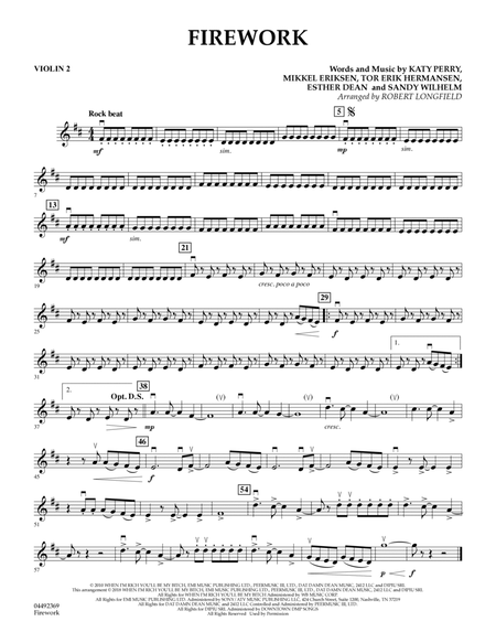 Firework (arr. Robert Longfield) - Violin 2