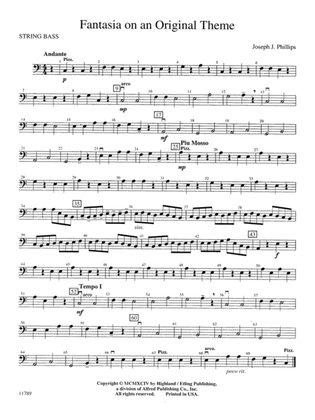 Book cover for Fantasia on an Original Theme: String Bass
