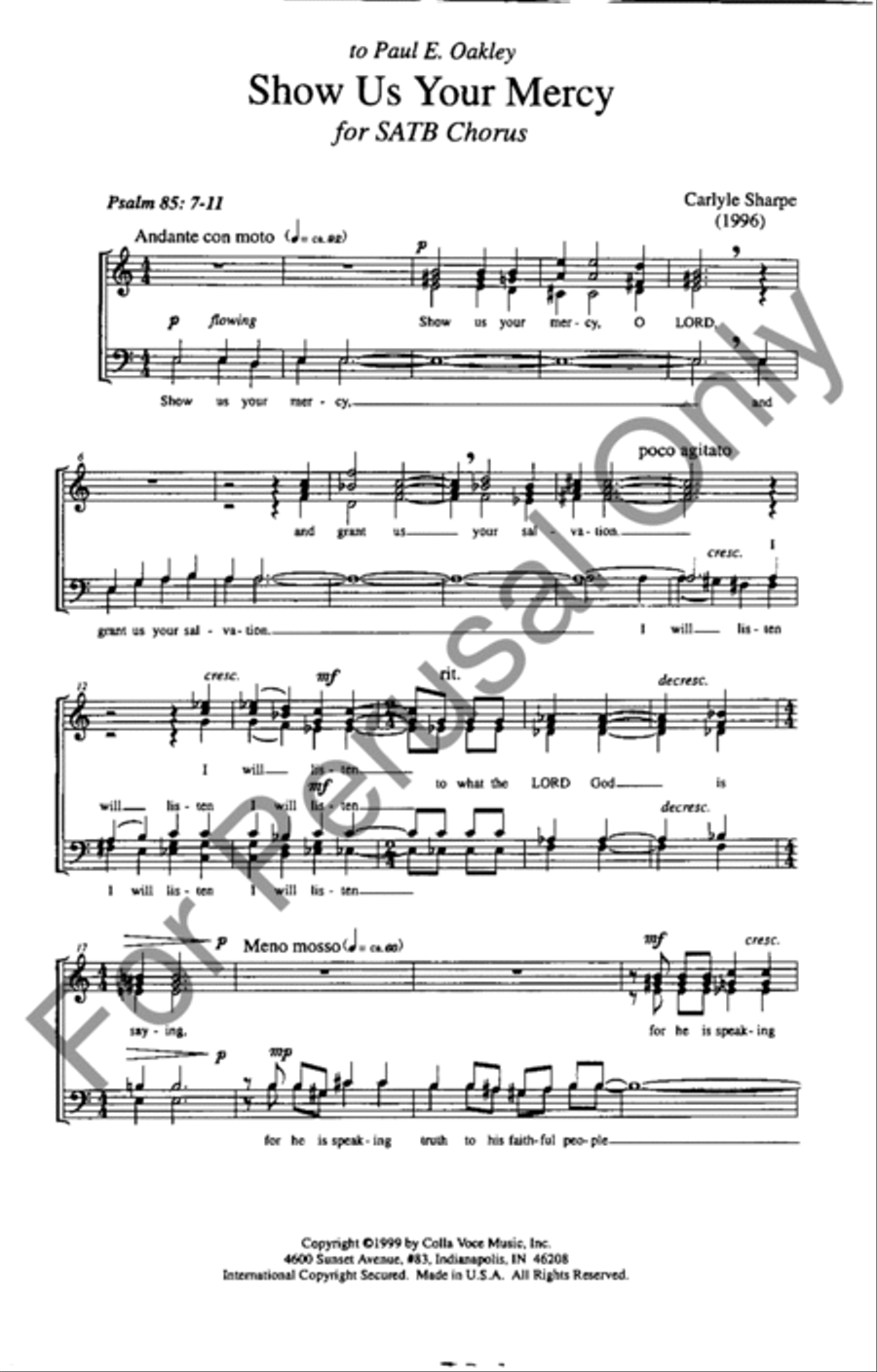 Show Us Your Mercy Show Us Your Mercy 4-Part scores gallery preview page 2