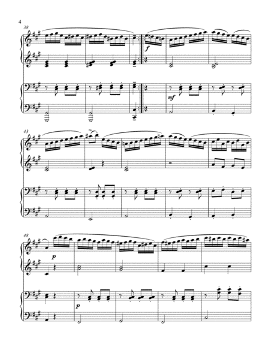 Turkish March (1 piano, 4 hand duet) 1 Piano, 4-Hands scores gallery preview page 5