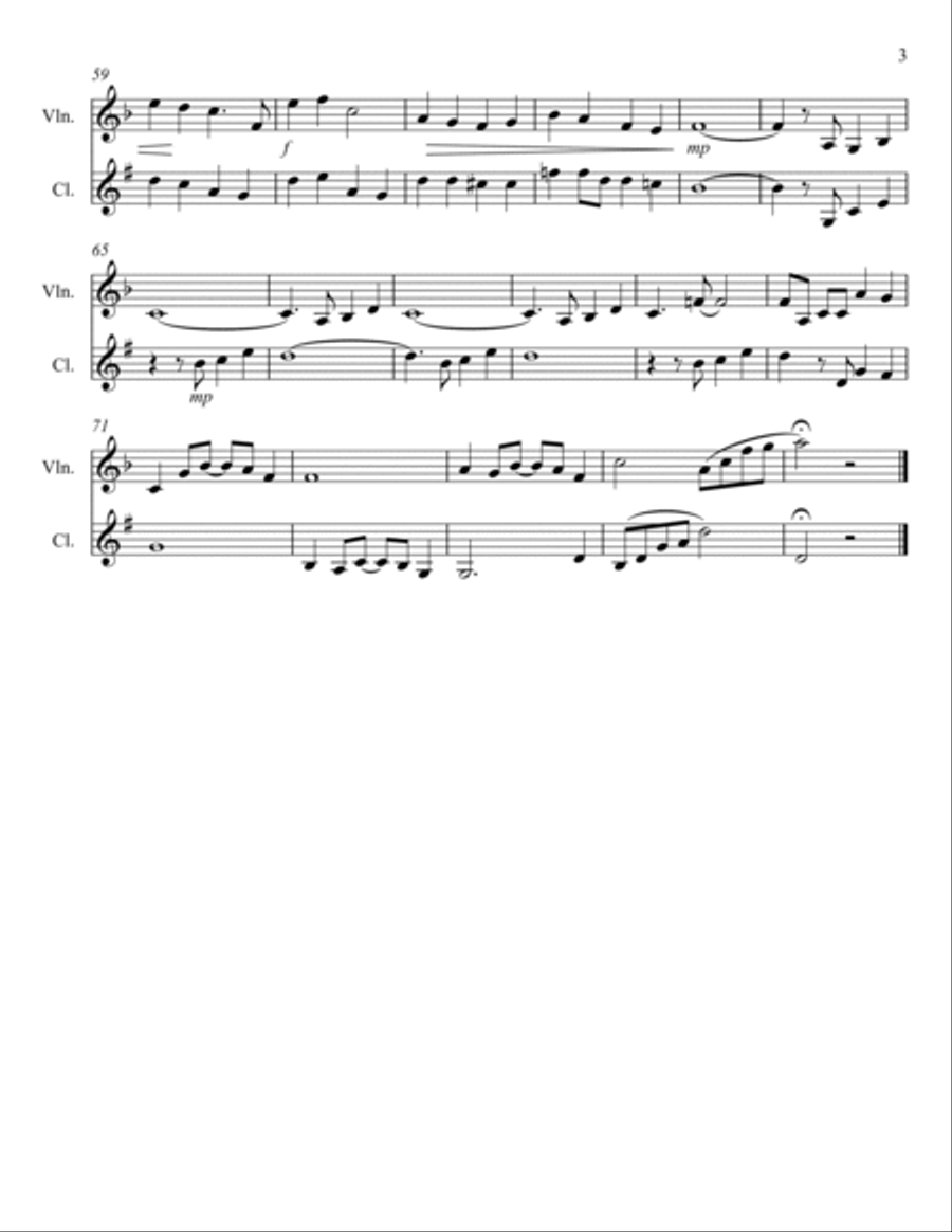 A Whole New World A Whole New World B-Flat Clarinet scores gallery preview page 3