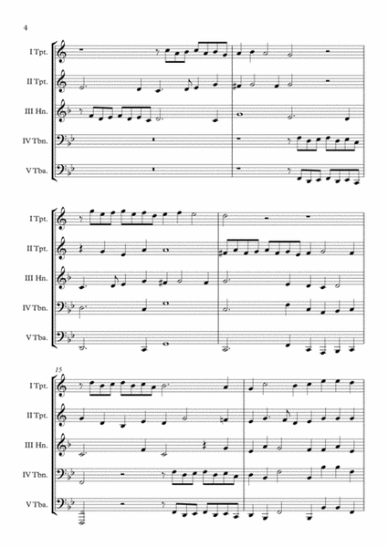 Canzon II a 4 Ch.187 (Giovanni Gabrieli) Brass Quintet arr. Adrian Wagner image number null