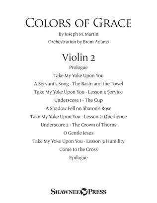 Book cover for Colors of Grace - Lessons for Lent (New Edition) (Orchestra Accompaniment) - Violin 2