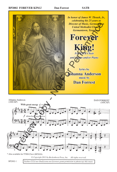 Forever King! (SATB) image number null