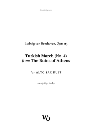 Turkish March by Beethoven for Alto Sax Duet