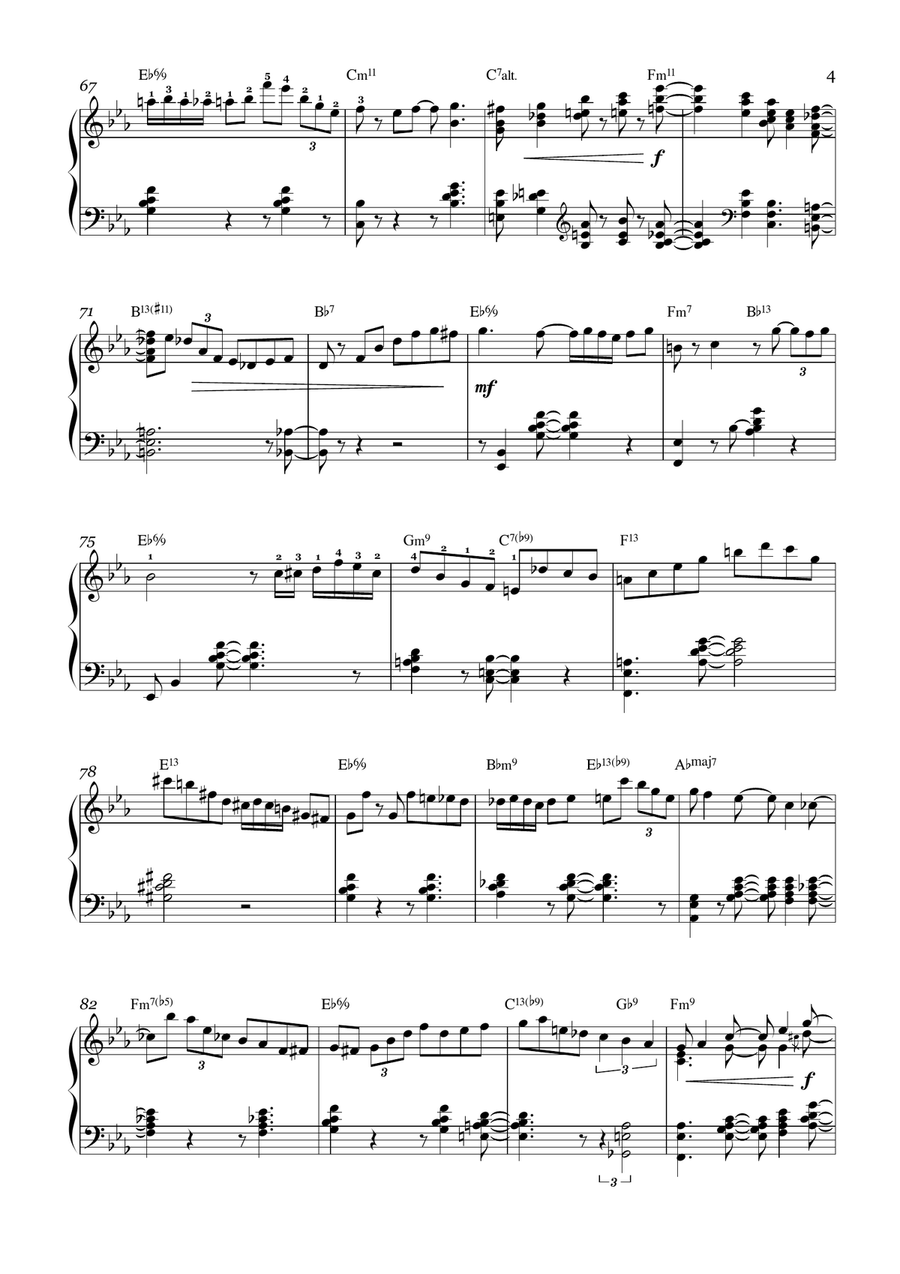 But Not For Me Piano Solo scores gallery preview page 5