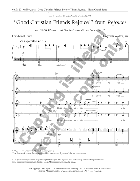 Rejoice!: 3. Good Christian Friends Rejoice! (Choral Score)
