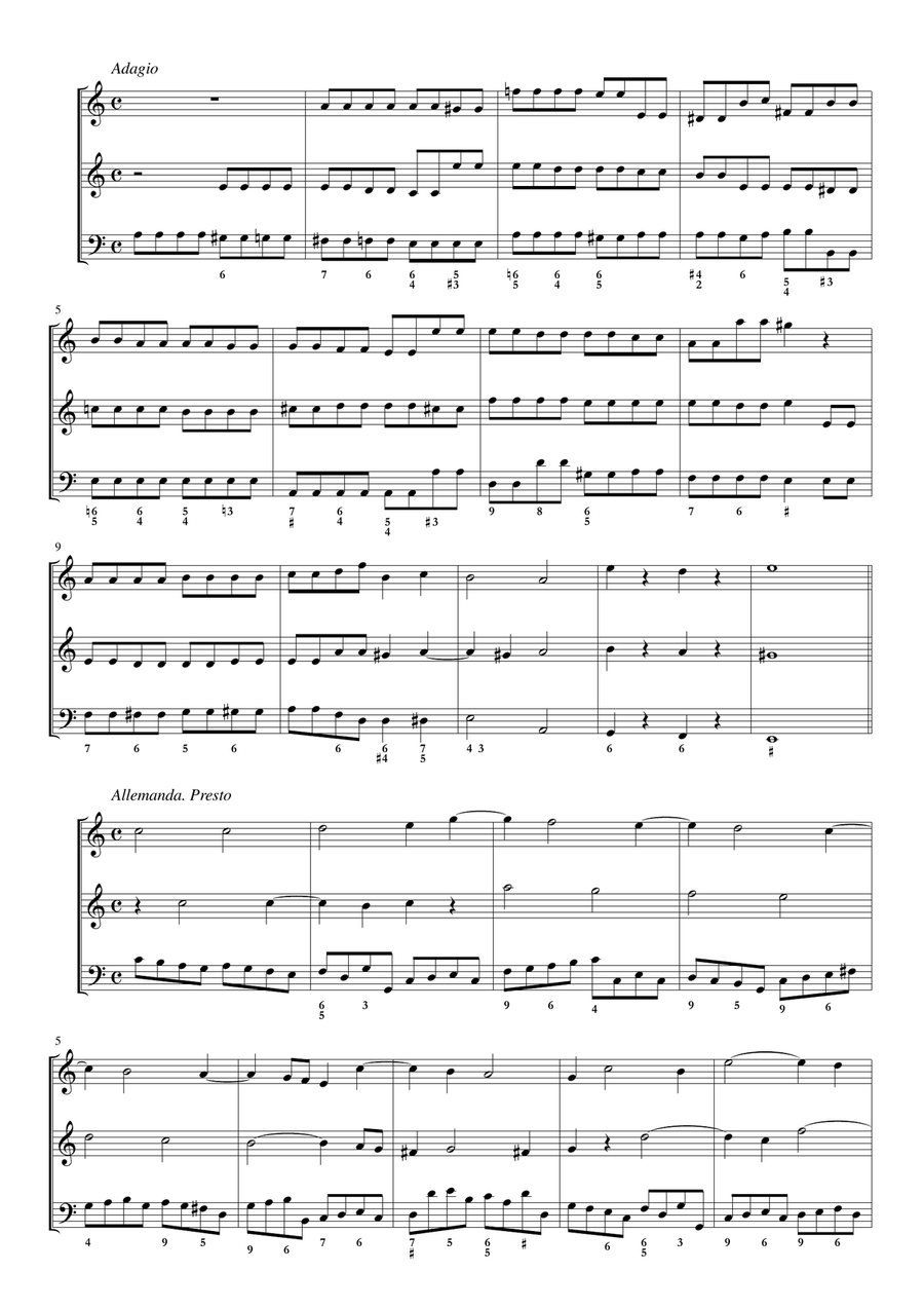 Corelli, Sonata op.4 n.1 in C major Small Ensemble scores gallery preview page 4