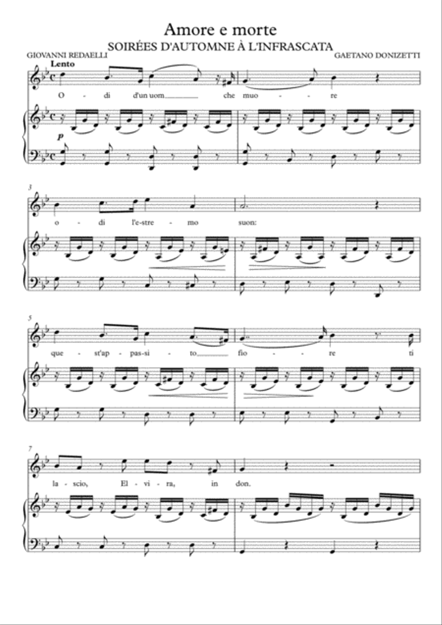 Amore e morte (G Minor) Voice scores gallery preview page 2