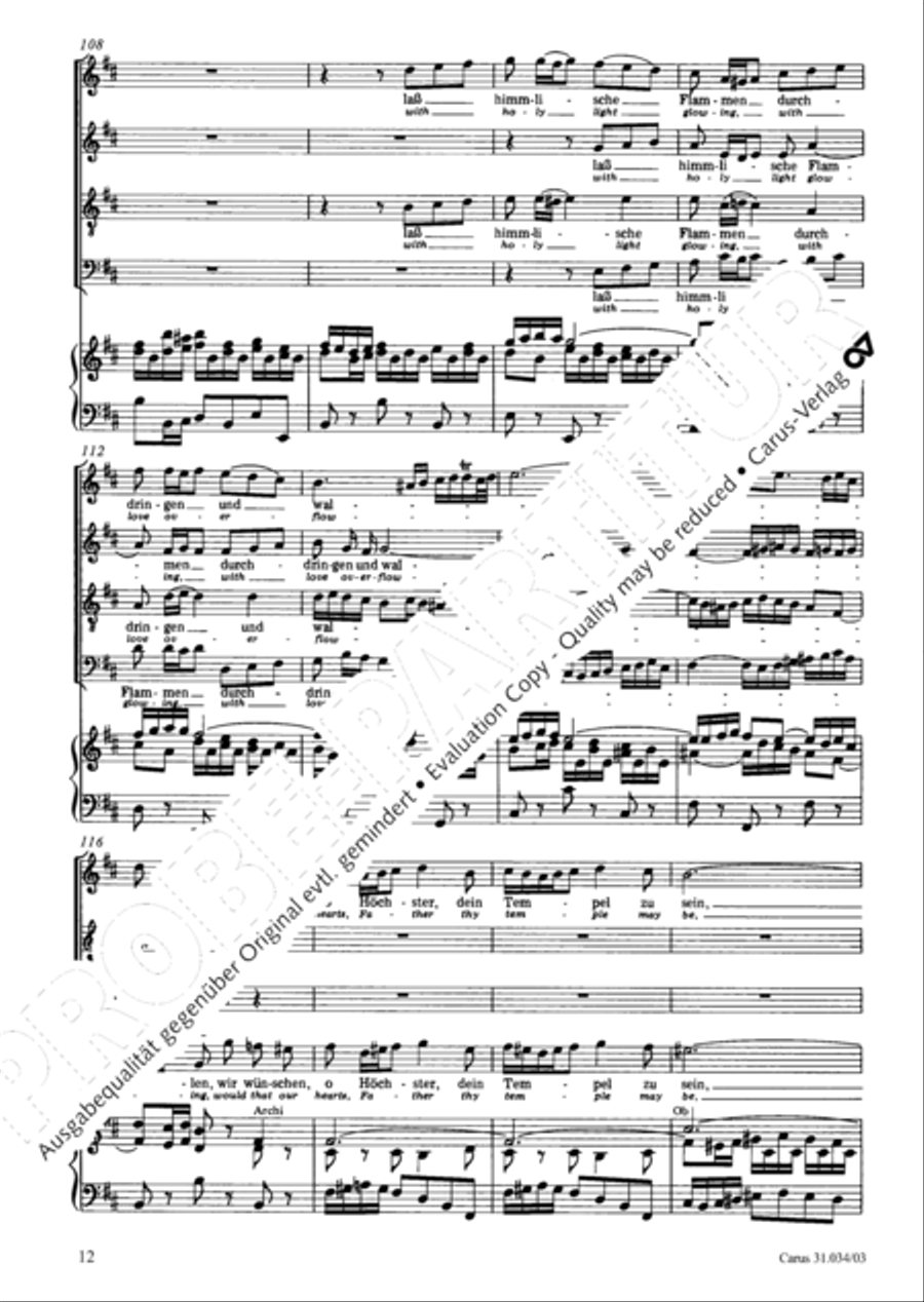 O fire everlasting (O ewiges Feuer, o Ursprung der Liebe) ATB scores gallery preview page 13