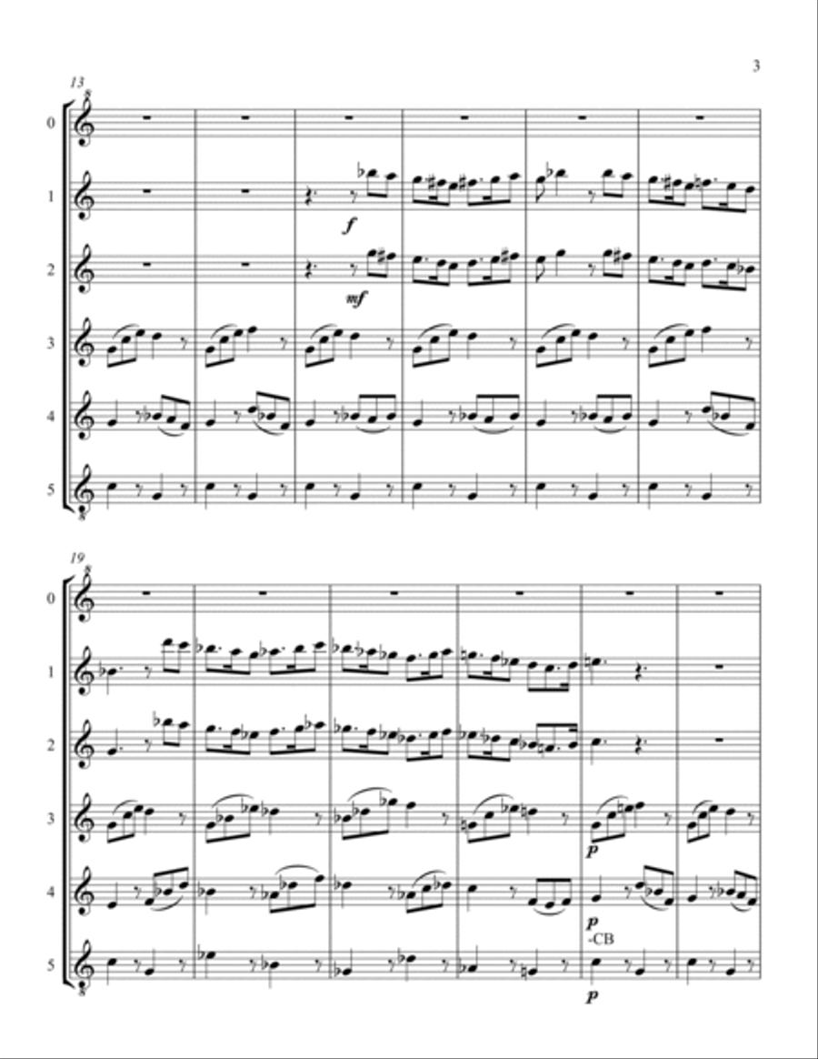 Suite for Flute Choir Flute Choir scores gallery preview page 3