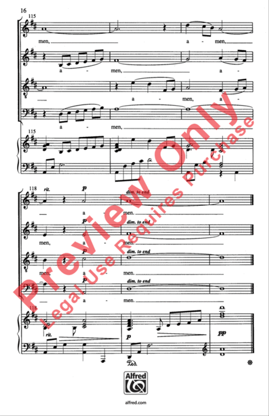 Make Me a Channel of Your Peace 4-Part scores gallery preview page 16