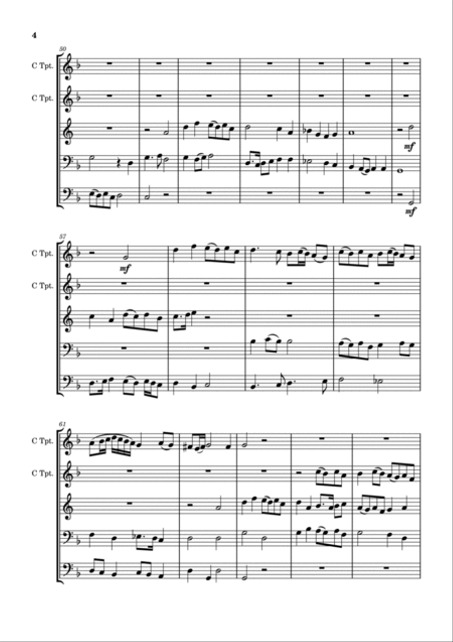 Benedetto Re Canzone a 4 Benedetto Re Canzone a 4 Horn scores gallery preview page 4