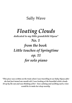 Book cover for Sally Wave - Floating Clouds op. 11 No. 1 from the book Little touches of Springtime