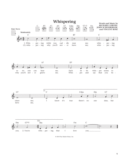 Whispering (from The Daily Ukulele) (arr. Liz and Jim Beloff)