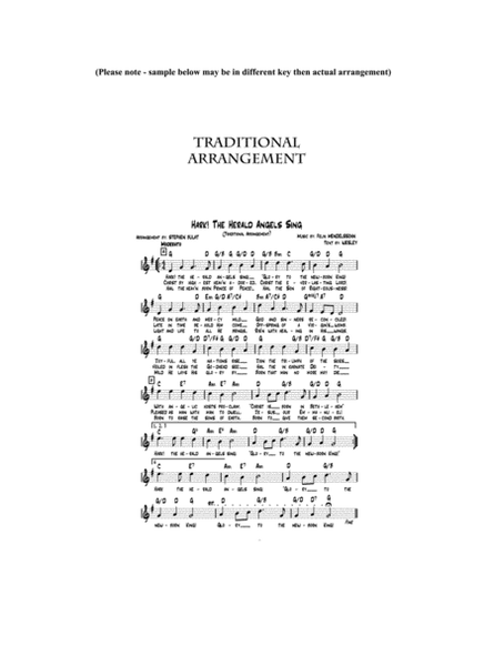 Hark The Herald Angels Sing - Lead sheet arranged in traditional and jazz style (key of Ab)