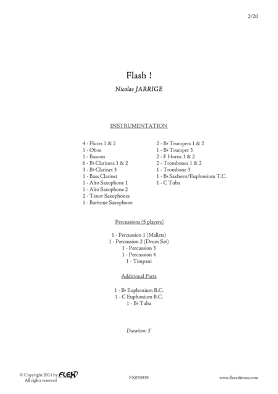 Flash! Flash! Concert Band scores gallery preview page 2