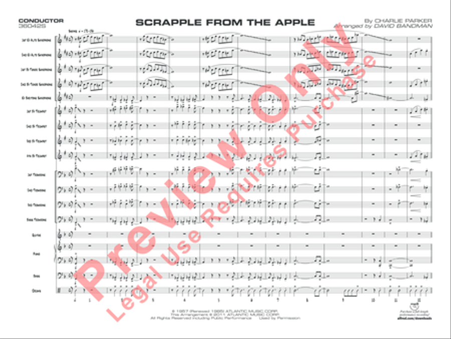 Scrapple from the Apple Jazz Ensemble scores gallery preview page 4