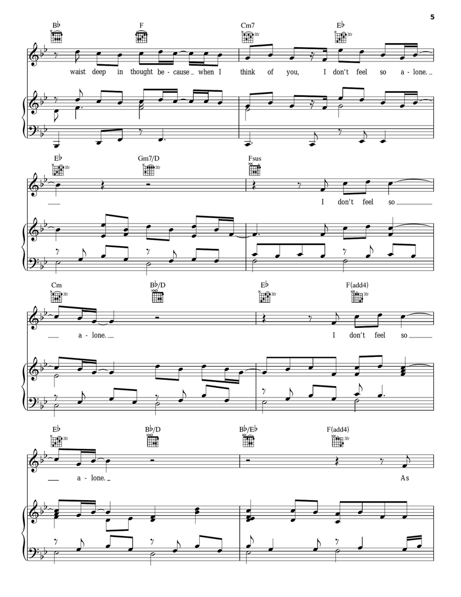 Vanilla Twilight Piano, Vocal, Guitar scores gallery preview page 5
