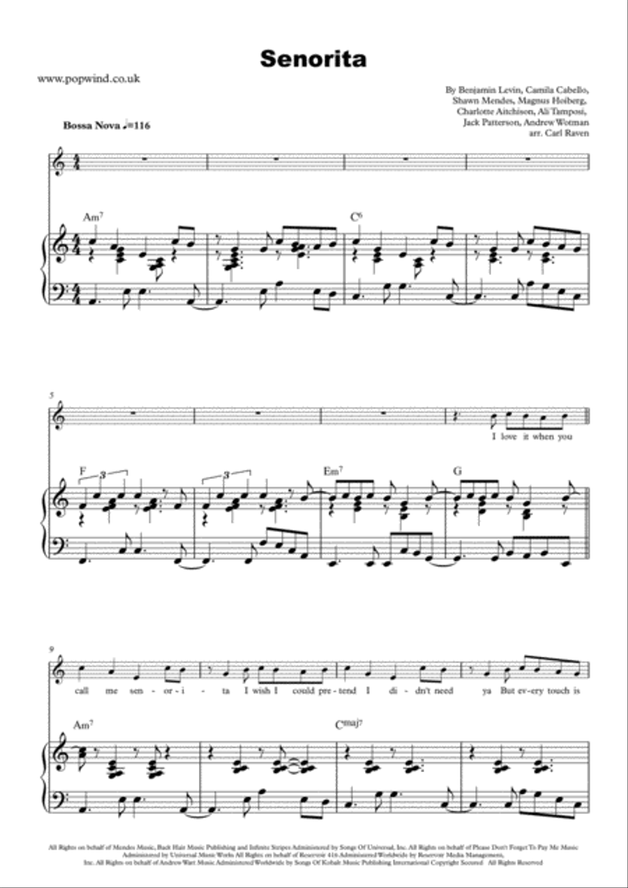 Senorita Piano scores gallery preview page 2