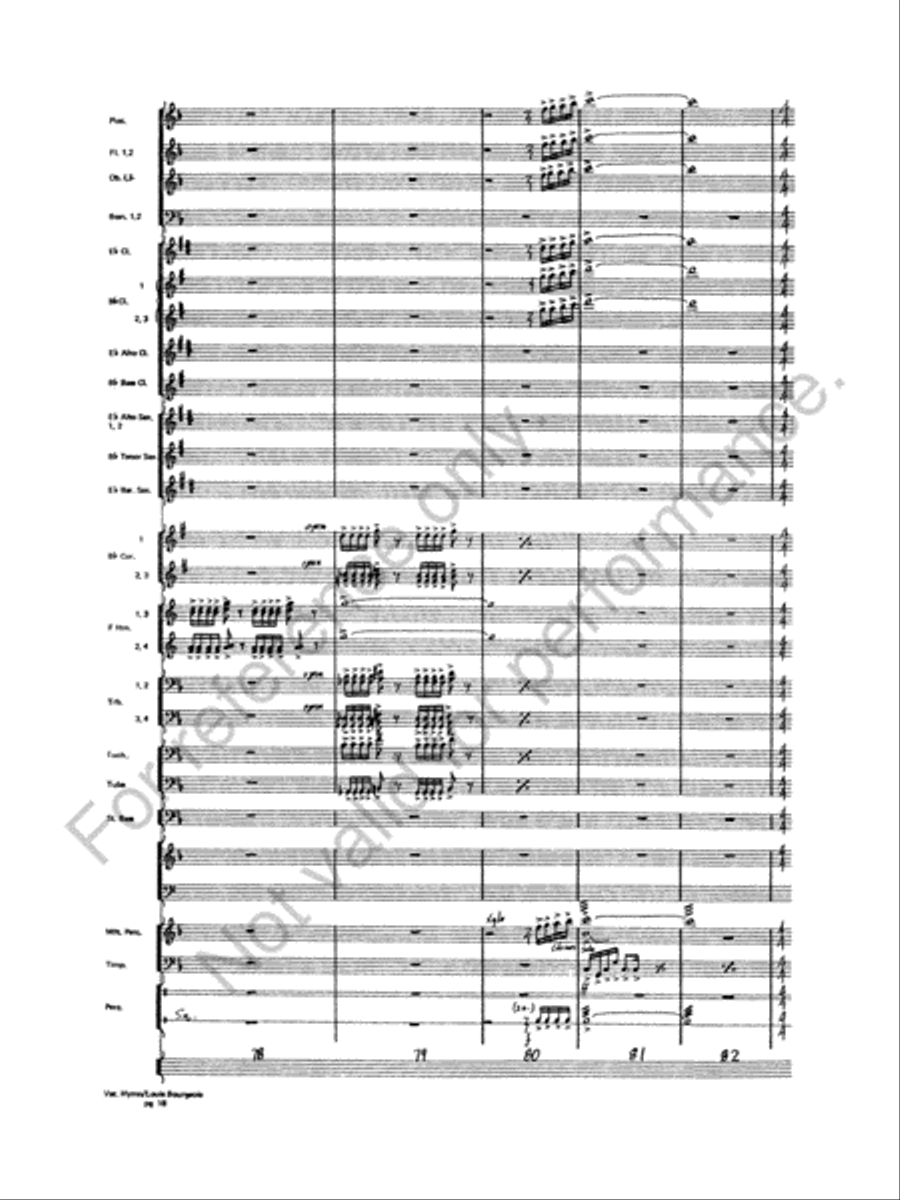 Variations On A Hymn By Louis Bourgeois Concert Band scores gallery preview page 19