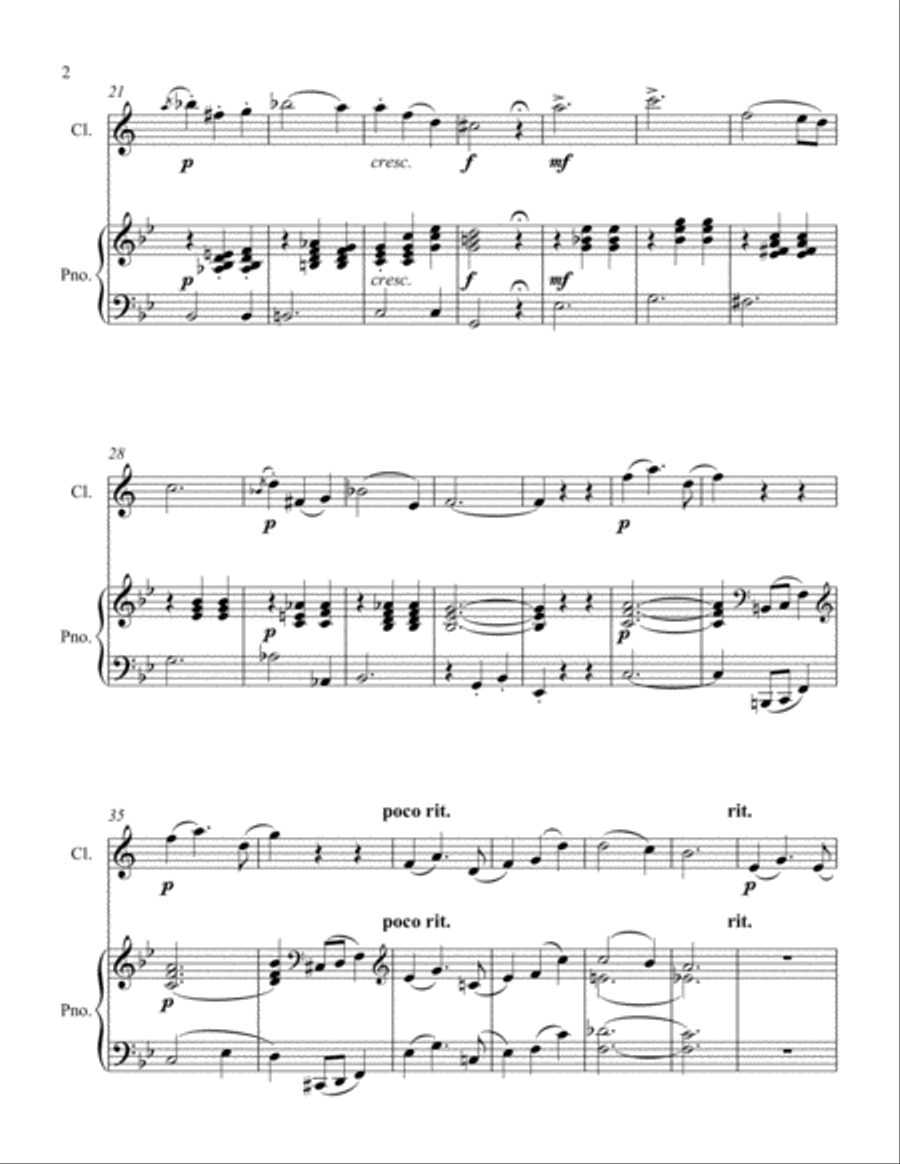 Mama's Birthday Clarinet Solo scores gallery preview page 2