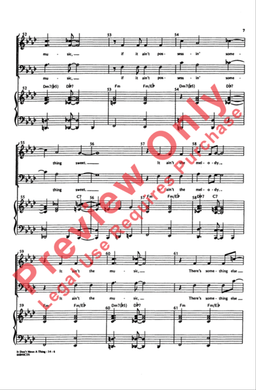It Don't Mean a Thing (If It Ain't Got That Swing) 3-Part scores gallery preview page 7
