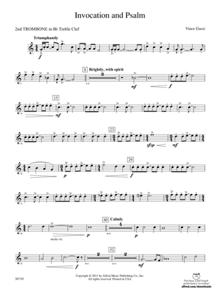 Invocation and Psalm: (wp) 2nd B-flat Trombone T.C.