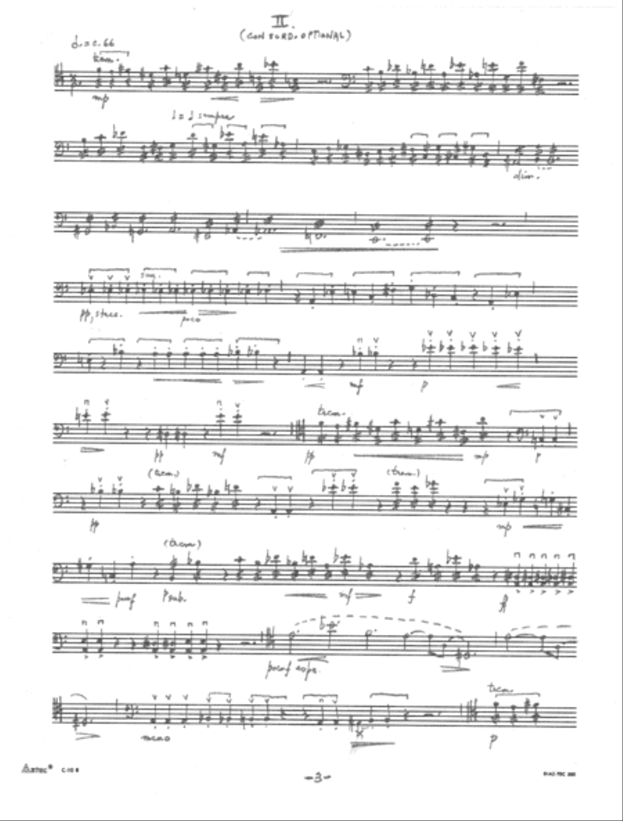 [Blank] Four Studies for Contrabass Double Bass scores gallery preview page 6