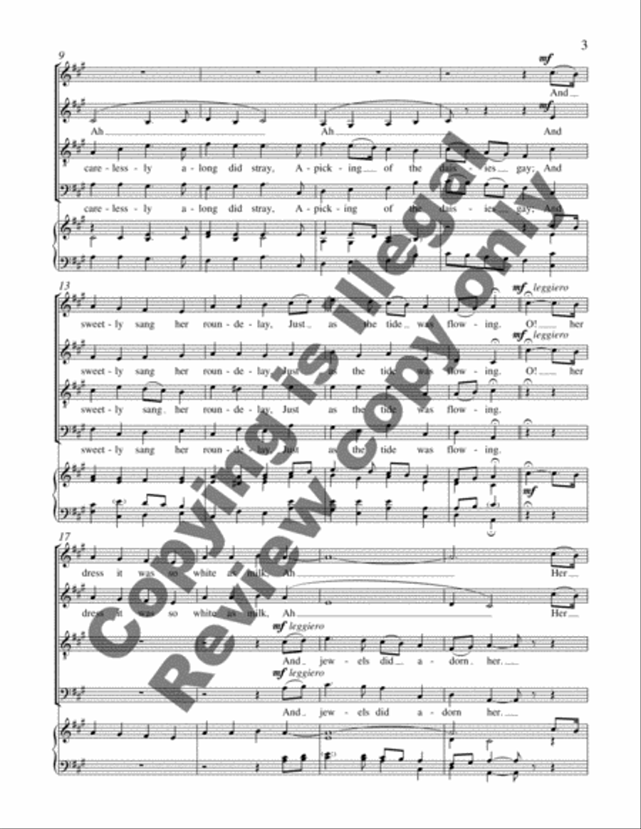 Just As the Tide Was Flowing (Choral Score) 4-Part scores gallery preview page 7
