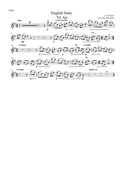 Parry: An English Suite VI Air - wind quintet image number null