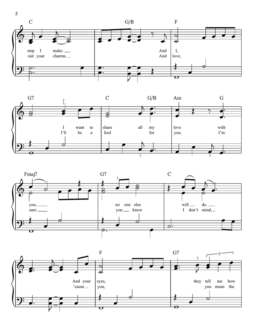 Endless Love Easy Piano scores gallery preview page 2