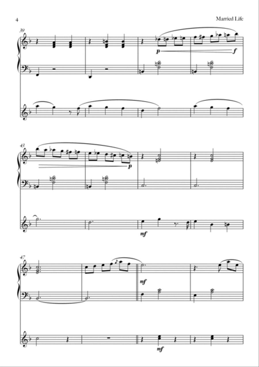 Married Life Violin Solo scores gallery preview page 4