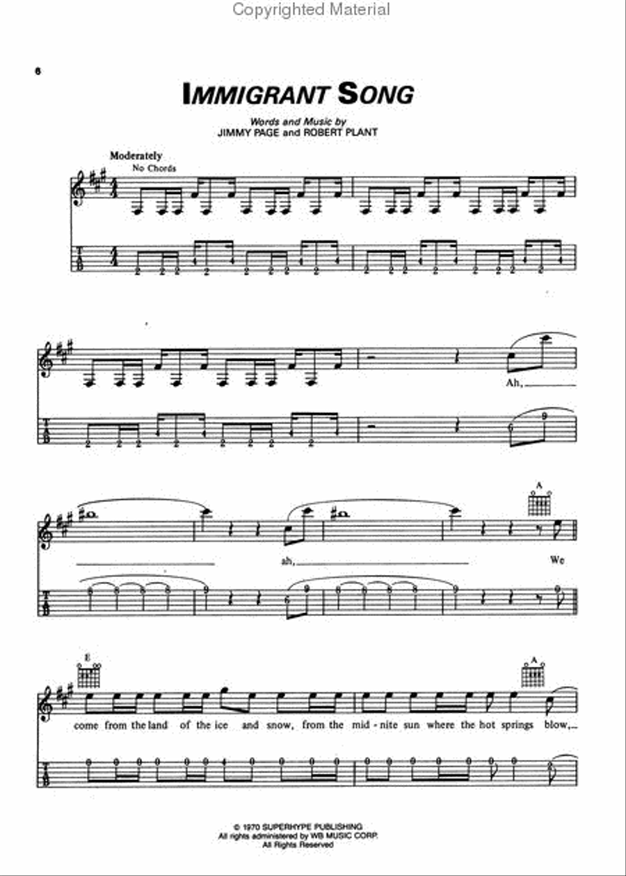 The Best Of Led Zeppelin For Guitar - Easy Guitar Electric Guitar scores gallery preview page 3