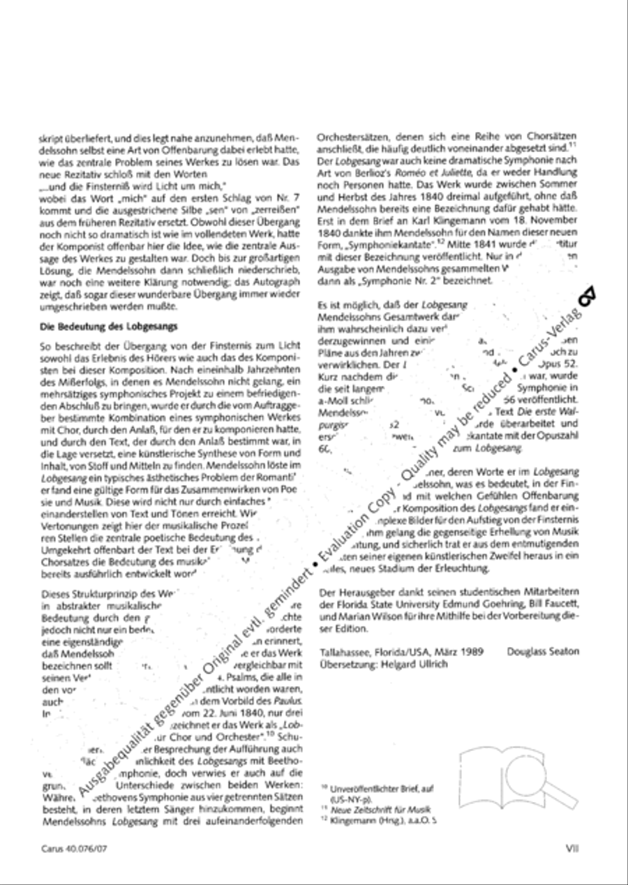 Hymn of Praise, MWV A 18 SSAATB scores gallery preview page 8