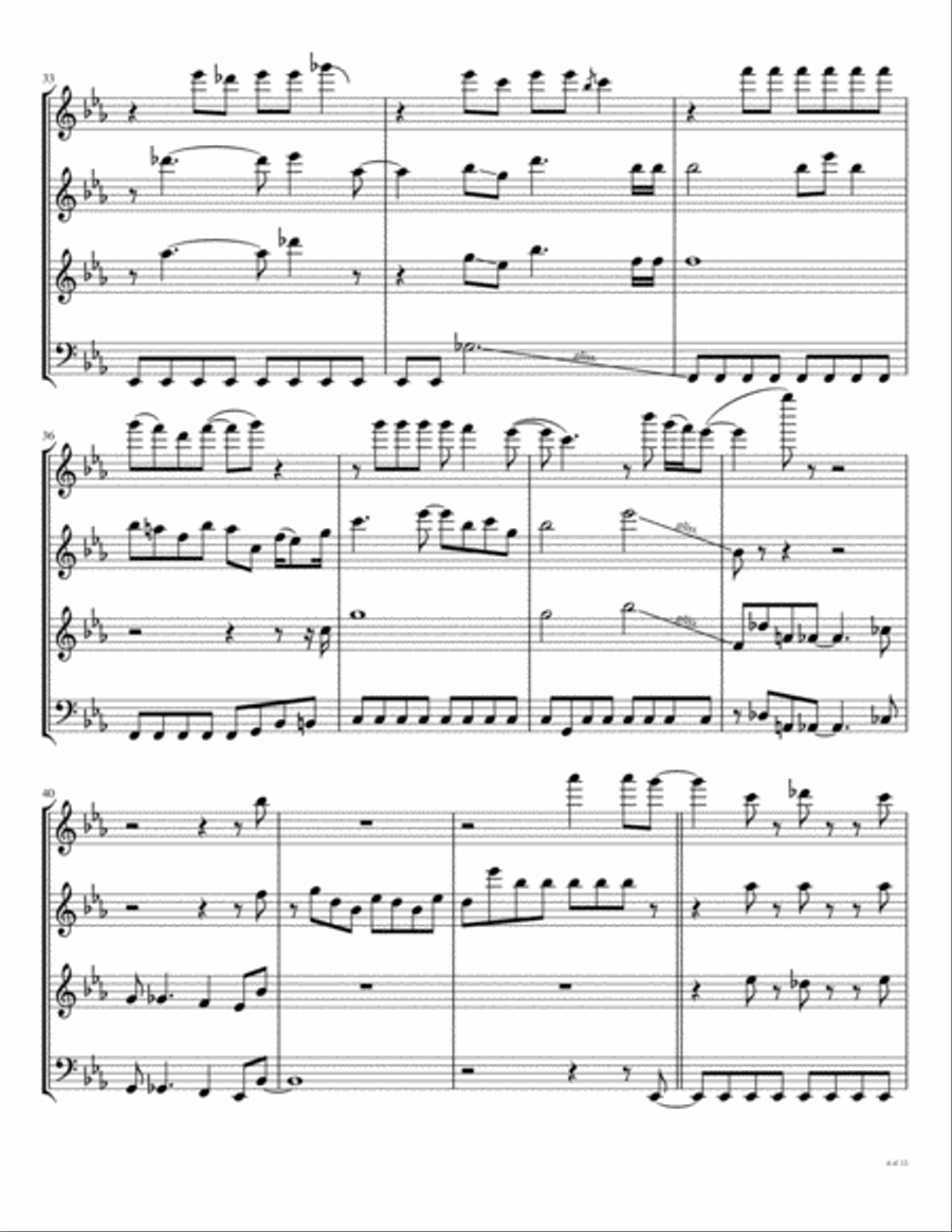 Panama Panama Woodwind Quartet scores gallery preview page 5
