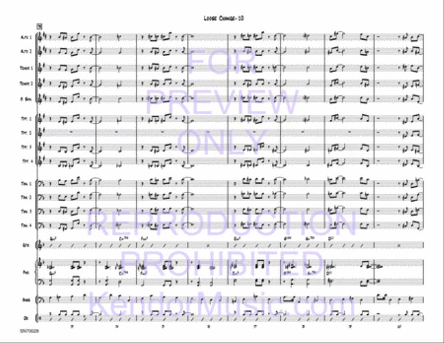 Loose Change Jazz Ensemble scores gallery preview page 11