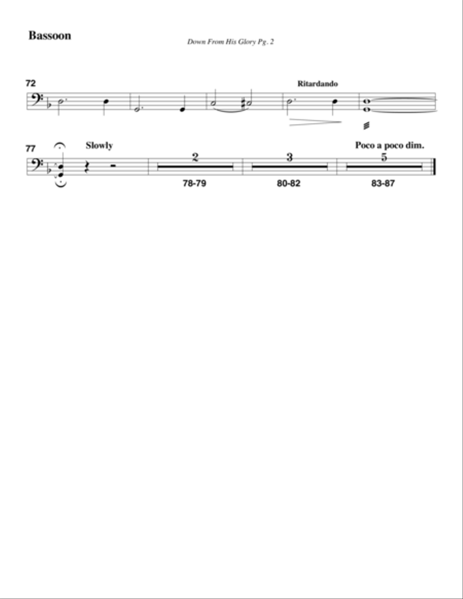 Down From His Glory--Parts.pdf Full Orchestra scores gallery preview page 3
