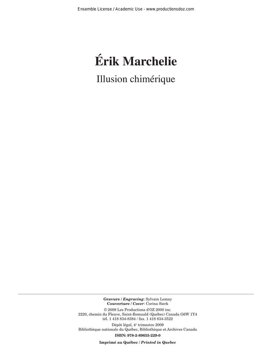 Illusion chimérique Illusion chimérique Classical Guitar scores gallery preview page 1
