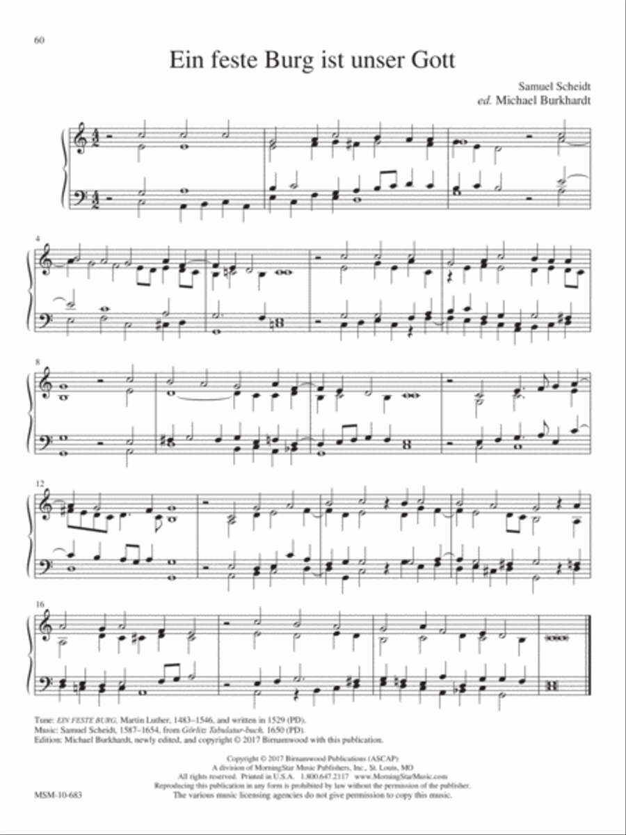 Ein feste Burg ist unser Gott Organ scores gallery preview page 5