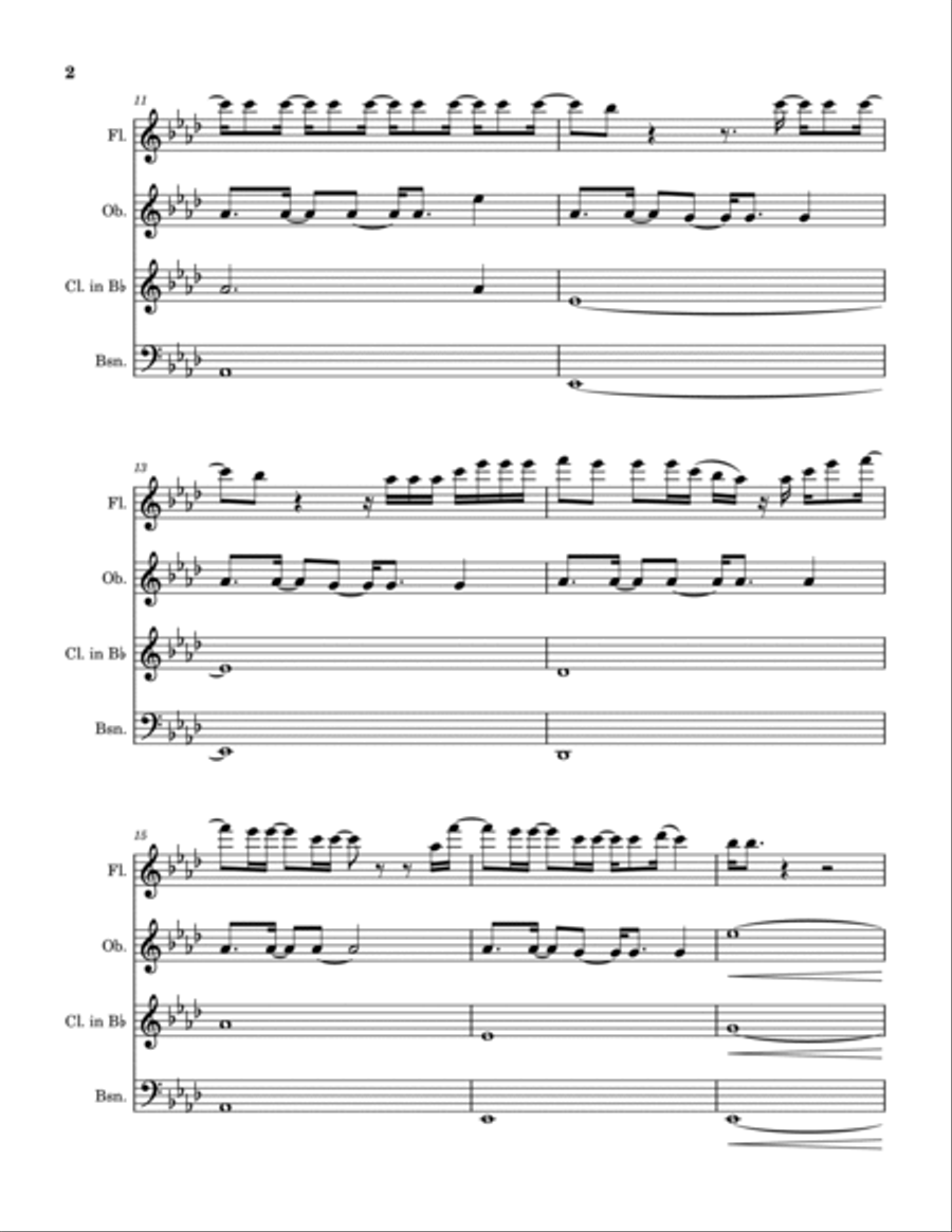 Then Christ Came Woodwind Quartet scores gallery preview page 3
