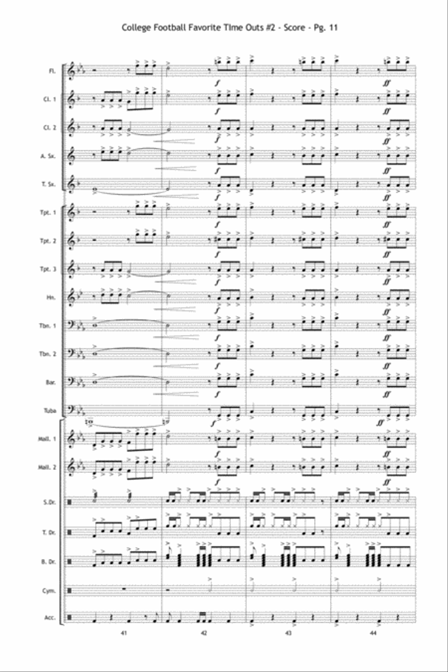 College Football Favorite Time Outs #2 Marching Band scores gallery preview page 12
